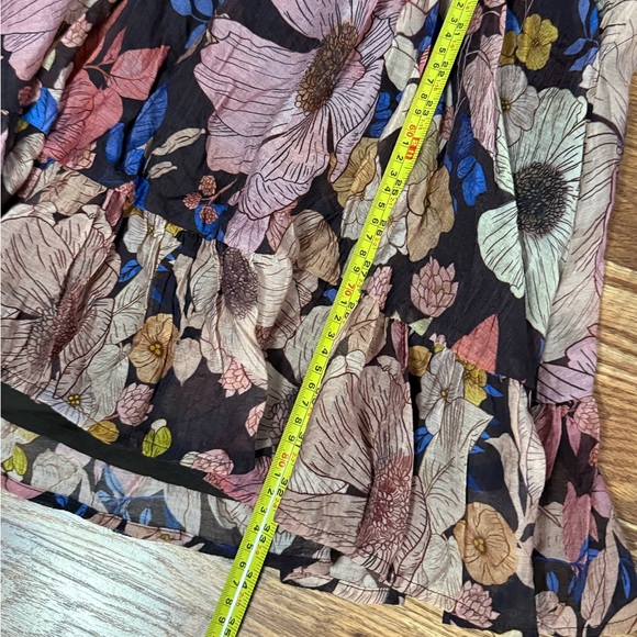 Entro Floral Mini Dress With Puff Sleeves Size Small - Picture 9 of 12